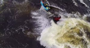 Aerial-Drone-View-Big-Wave-Surfing-Whitewater-Kayaking