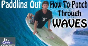 How-to-Paddle-Out-On-A-SurfBoard-Punching-Through-Waves-Learn-Surfing