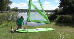 NEW-Spirit-Large-Paddle-Board-Sail-With-Telescoping-Mast-and-Boom-Easy-to-set-up-design