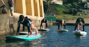 Pilates-on-an-Stand-up-Paddling-SUP-board