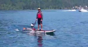 Stand-Up-Paddle-Board-with-Motorized-Pontoon