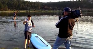 Stand-Up-Paddleboarding-with-CBS4-at-Evergreen-Lake